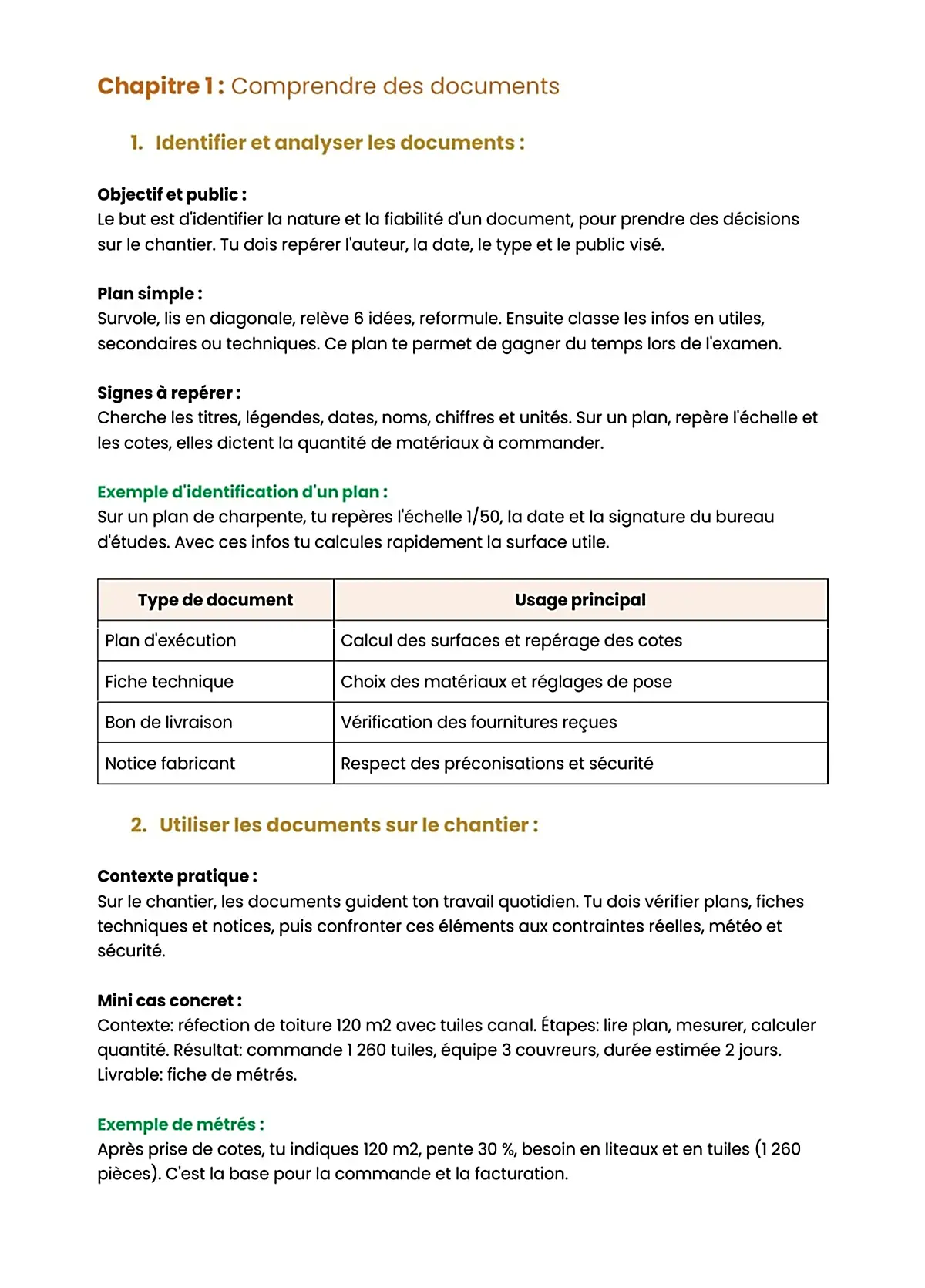 Example Fiche de Révision BP Couvreur